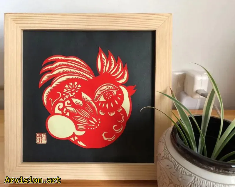 الصينية ورقة قطع سلسلة زودياك الدجاج