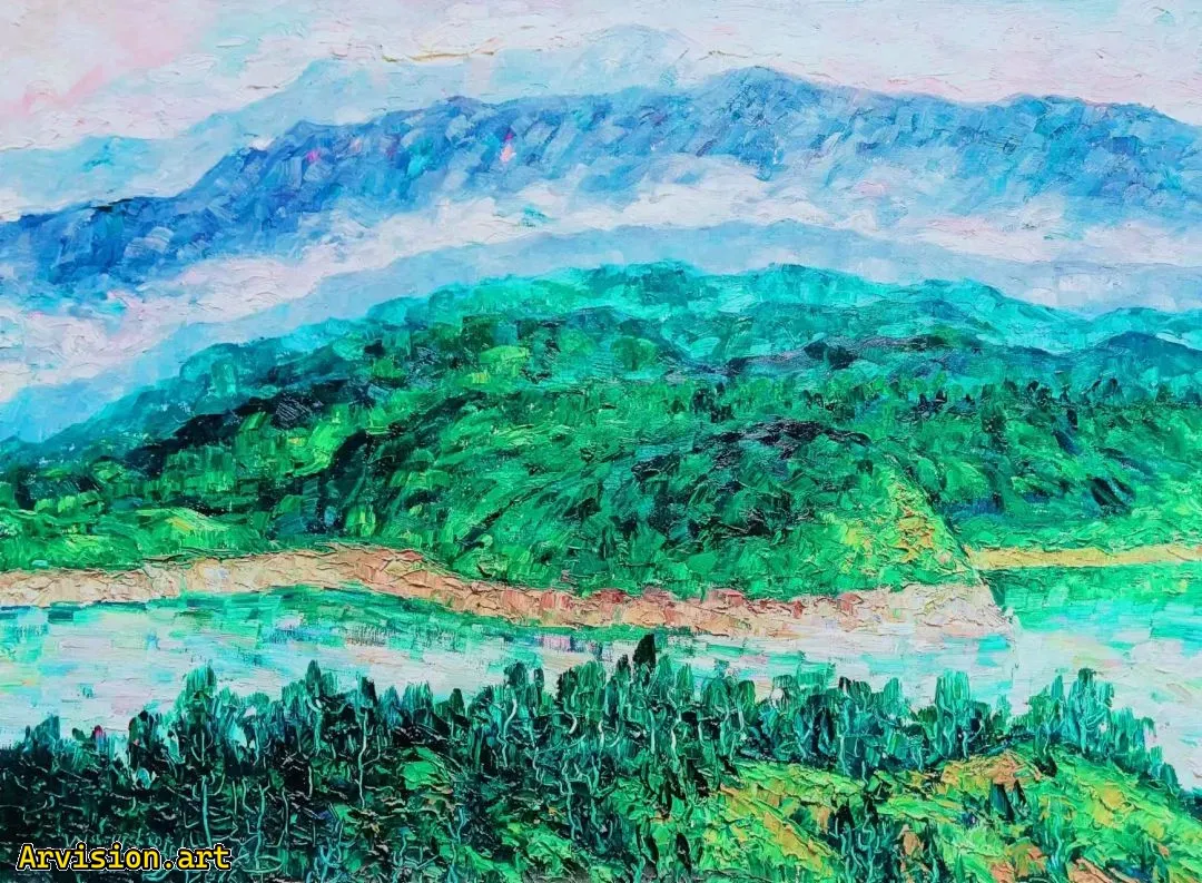 وانغ لين اللوحة مصدر نهر هوايخه