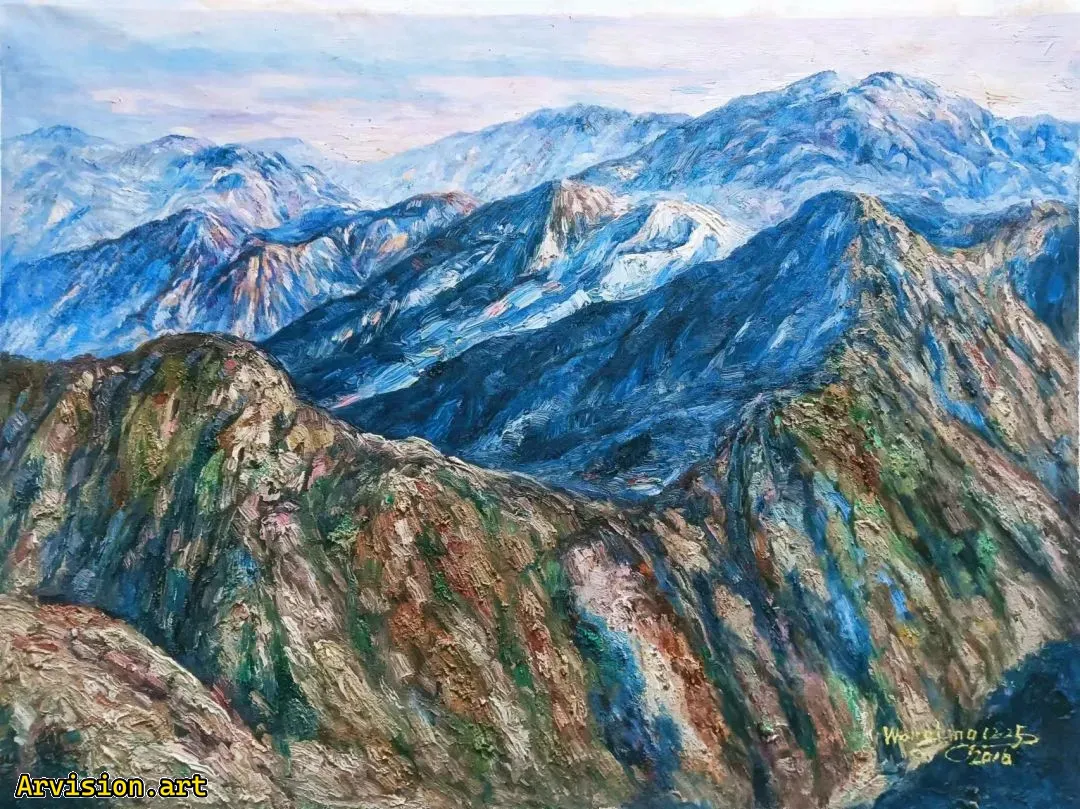 وانغ لين اللوحة مسقط رأسي جبال دابي